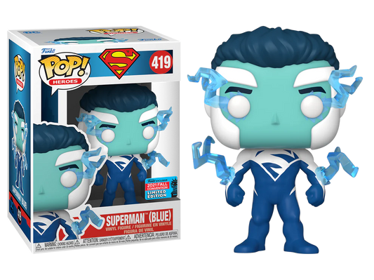 Funko Superman - Blue Pop! Vinyl Figure (2021 Festival Of Fun Convention Exclusive)
