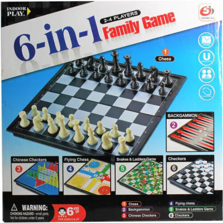 Board Game - Multiple Travel - 6 In 1 - Magnetic