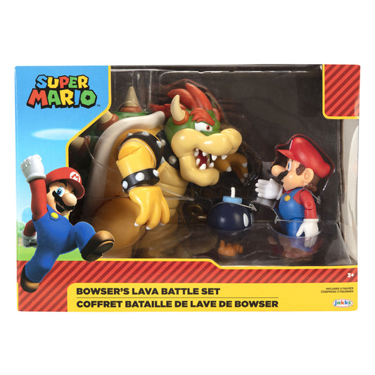 Super Mario World of Nintendo Mario vs Bowser Diorama Set