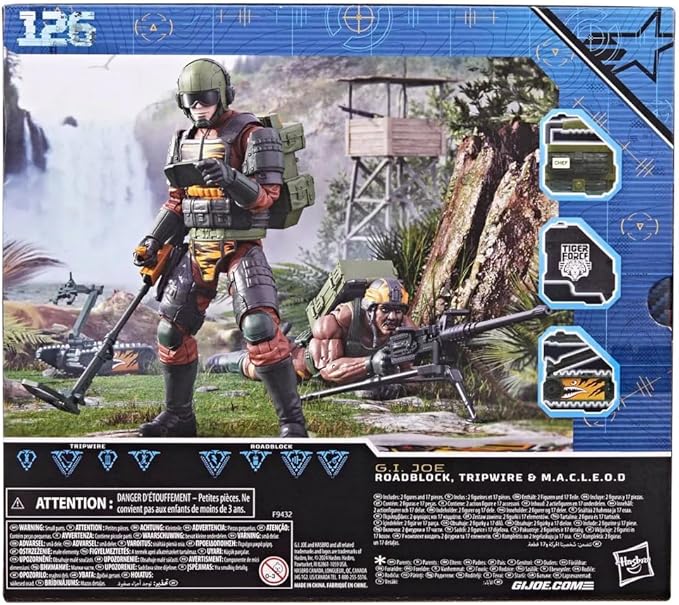 G.I. Joe Tiger Force Roadblock, Tripwire, and M.A.C.L.E.O.D. Action Figure Set