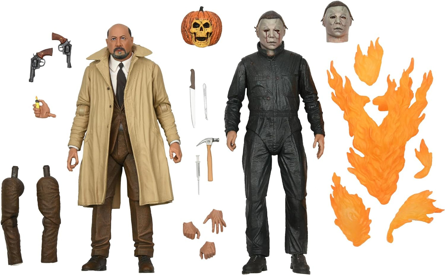 Ultimate Michael Myers & Dr Loomis - 7" Scale Action Figures - Halloween 2 - NECA