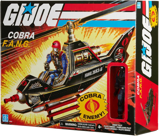 Bounded G.I. Joe Retro Collection Cobra F.A.N.G Toy Vehicle 3.75" Cobra Pilot Figure