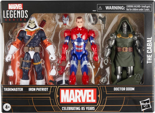 Marvel Legends Series The Cabal, 85th Anniversary Comics Collectible 6-Inch Action Figures, Taskmaster, Iron Patriot, and Doctor Doom