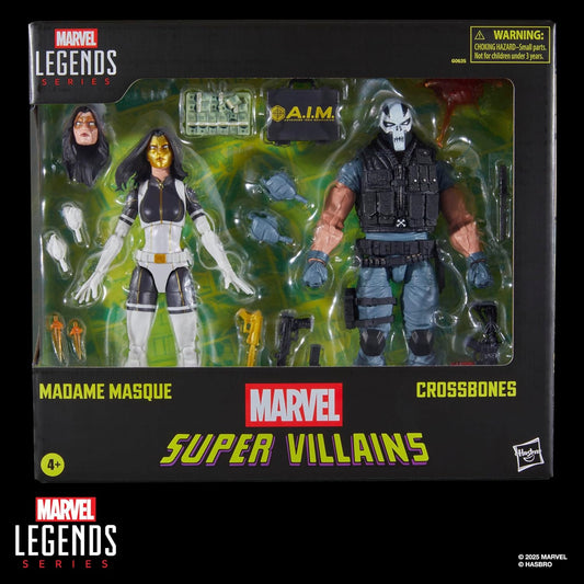 Marvel Legends Series Madame Masque and Crossbones, 2 Marvel Super-Villains Comics Collectible 6-Inch Action Figures