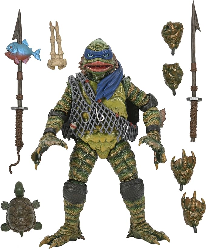 NECA Universal Monsters/Teenage Mutant Ninja Turtles Leonardo as the Creature 7" Action Figure