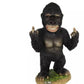 34cm Bobble Head Cheeky Rude Finger Gorilla Garden Ornament Figurine Statue Gift