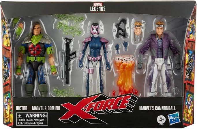 Hasbro Marvel Legends Series X-Force 6-inch Collectible Action Figure Multi-Pack Rictor, Domino and Cannonball