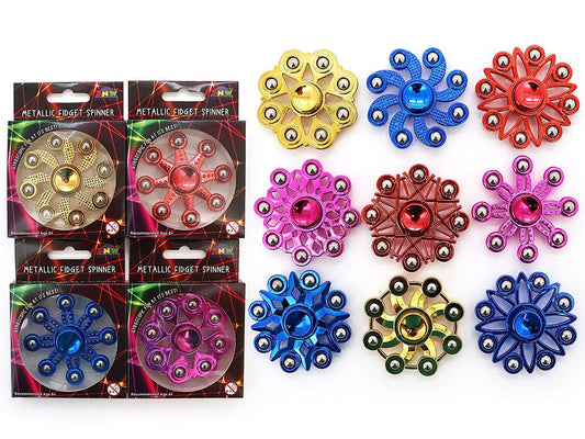 METALLIC FINISH FIDGET SPINNER IN BOX