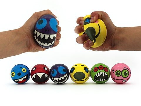 BALLS - FUNNY FACE STRESS BALL - 76mm