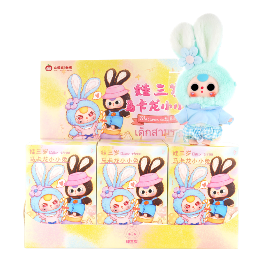 Baby Three - Macaron Cute Bunny Plush Blind Box Assortment