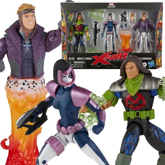 Hasbro Marvel Legends Series X-Force 6-inch Collectible Action Figure Multi-Pack Rictor, Domino and Cannonball