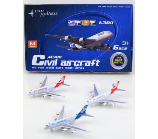 DIE-CAST PULLBACK PASSENGER PLANE