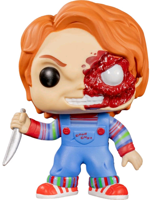 Child's Play 3 - Chucky Half Battle Damaged US Exclusive Pop! Vinyl