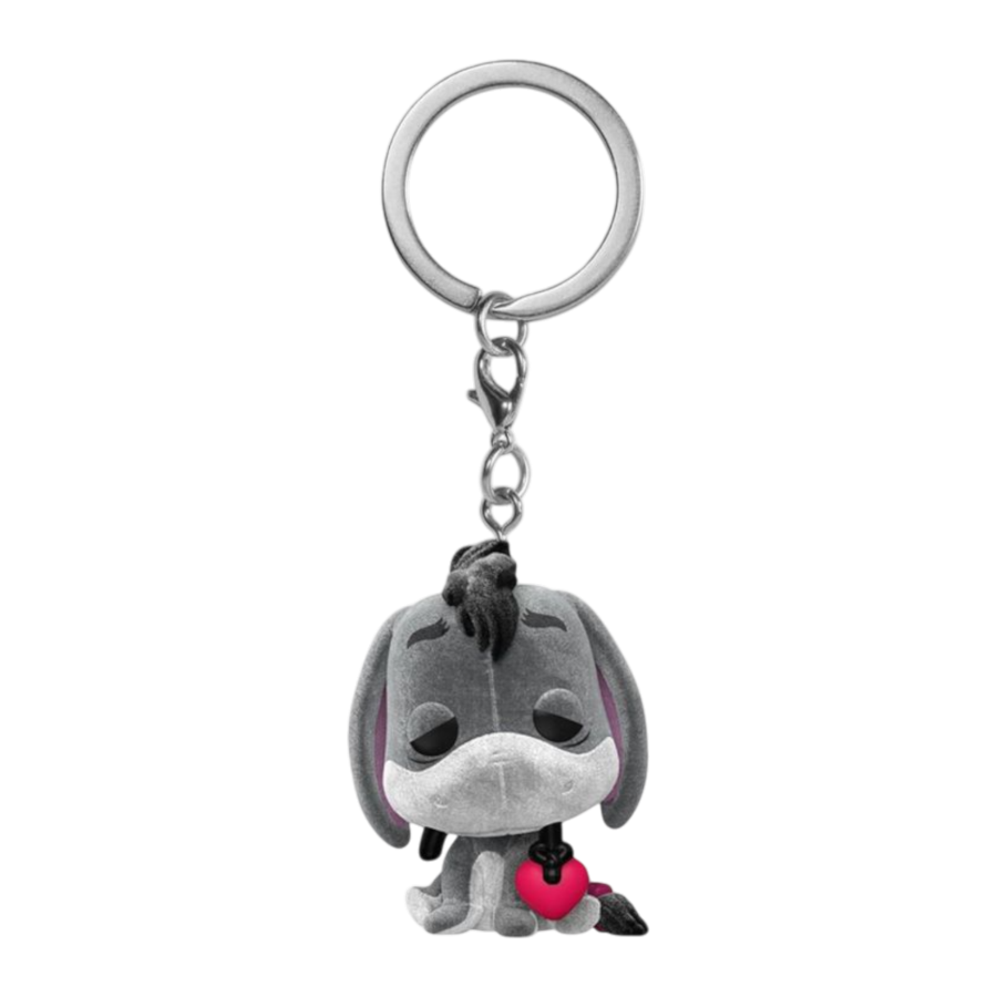 Winnie the Pooh - Eeyore with Heart Flocked US Exclusive Pop! Keychain