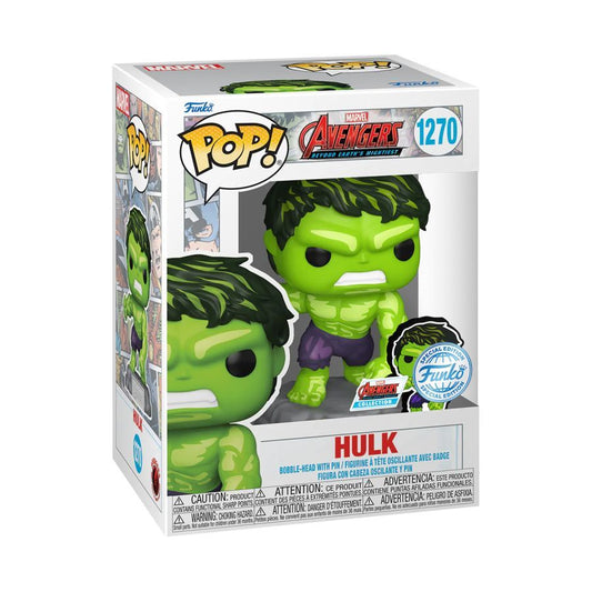 Avengers 60th – Hulk (Comic) with Pin US Exclusive Pop! Vinyl [RS]