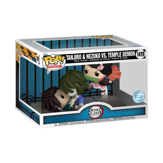 Demon Slayer - Tanjiro & Nezuko Vs Temple Demon US Exclusive Pop! Moment [RS}