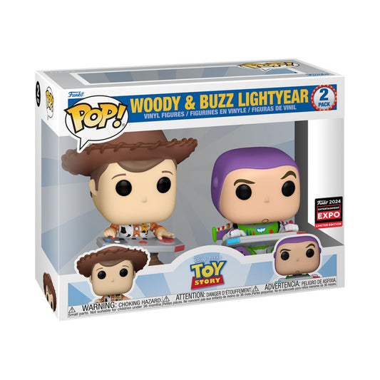 Toy Story - Woody & Buzz Gaming C2E2 2024 US Exclusive Pop! Vinyl 2 Pack [RS]