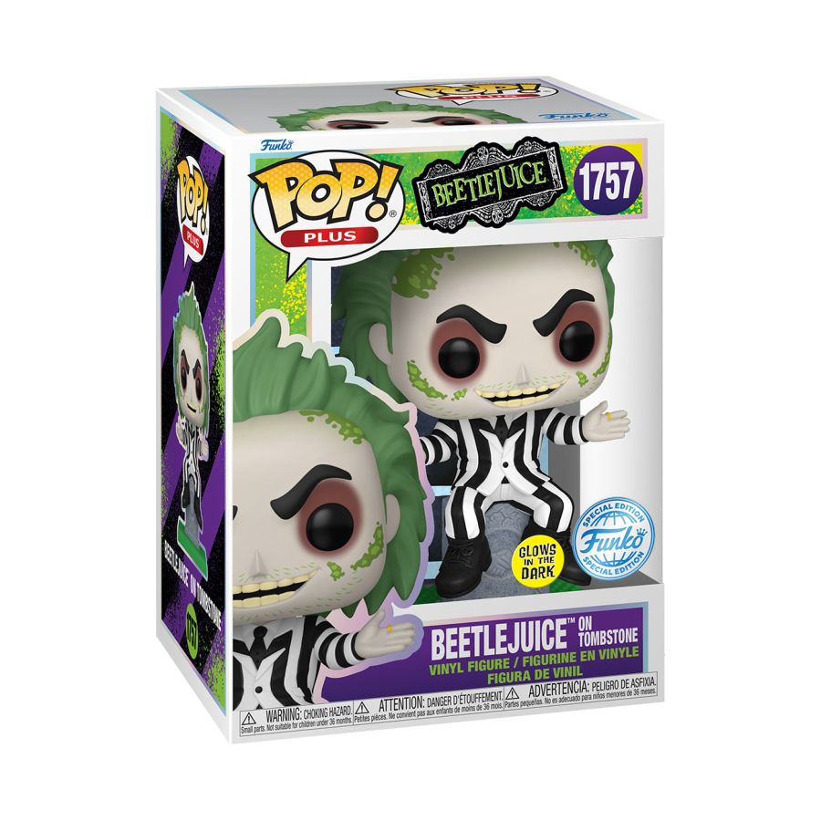 Beetlejuice - Beetlejuice on Tombstone US Exclusive Glow Pop! Vinyl [RS]