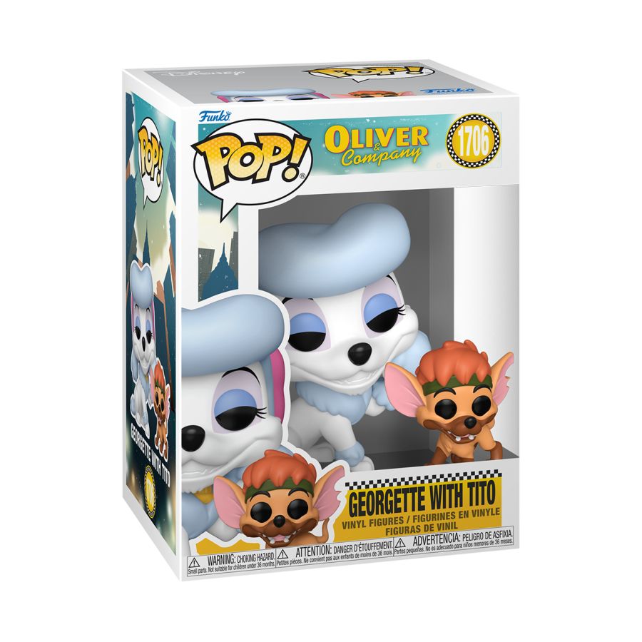 Oliver and Company (1988) - Georgette with Tito Pop! Vinyl