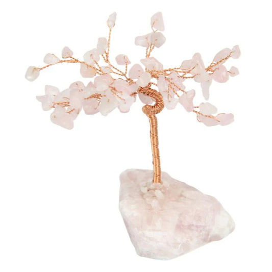 Rose Quartz Gemstone Wish Tree - 15cm