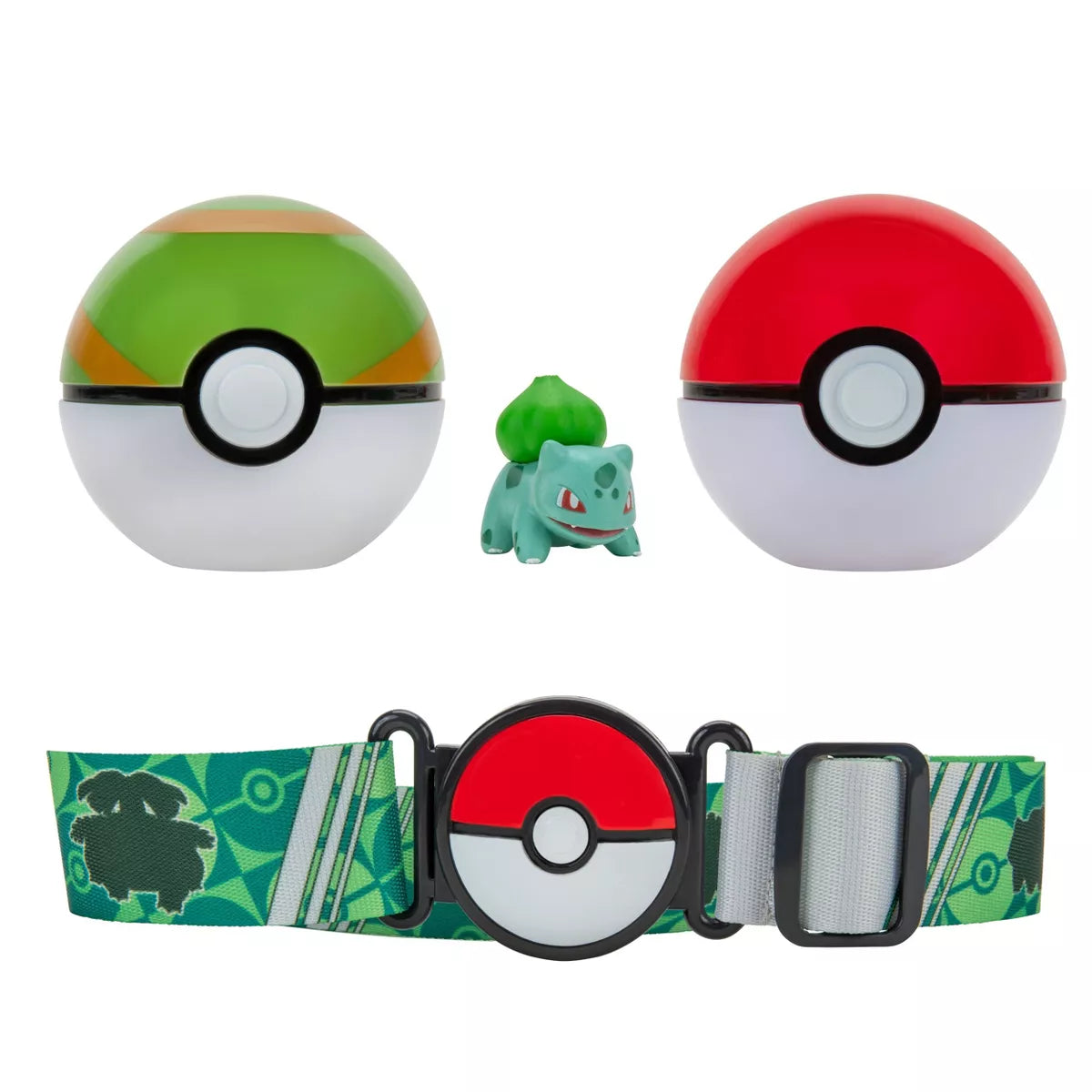 Pokemon - Clip 'N' Go Poke Ball Belt Set (Poke Ball, Nest Ball and Bulbasaur)