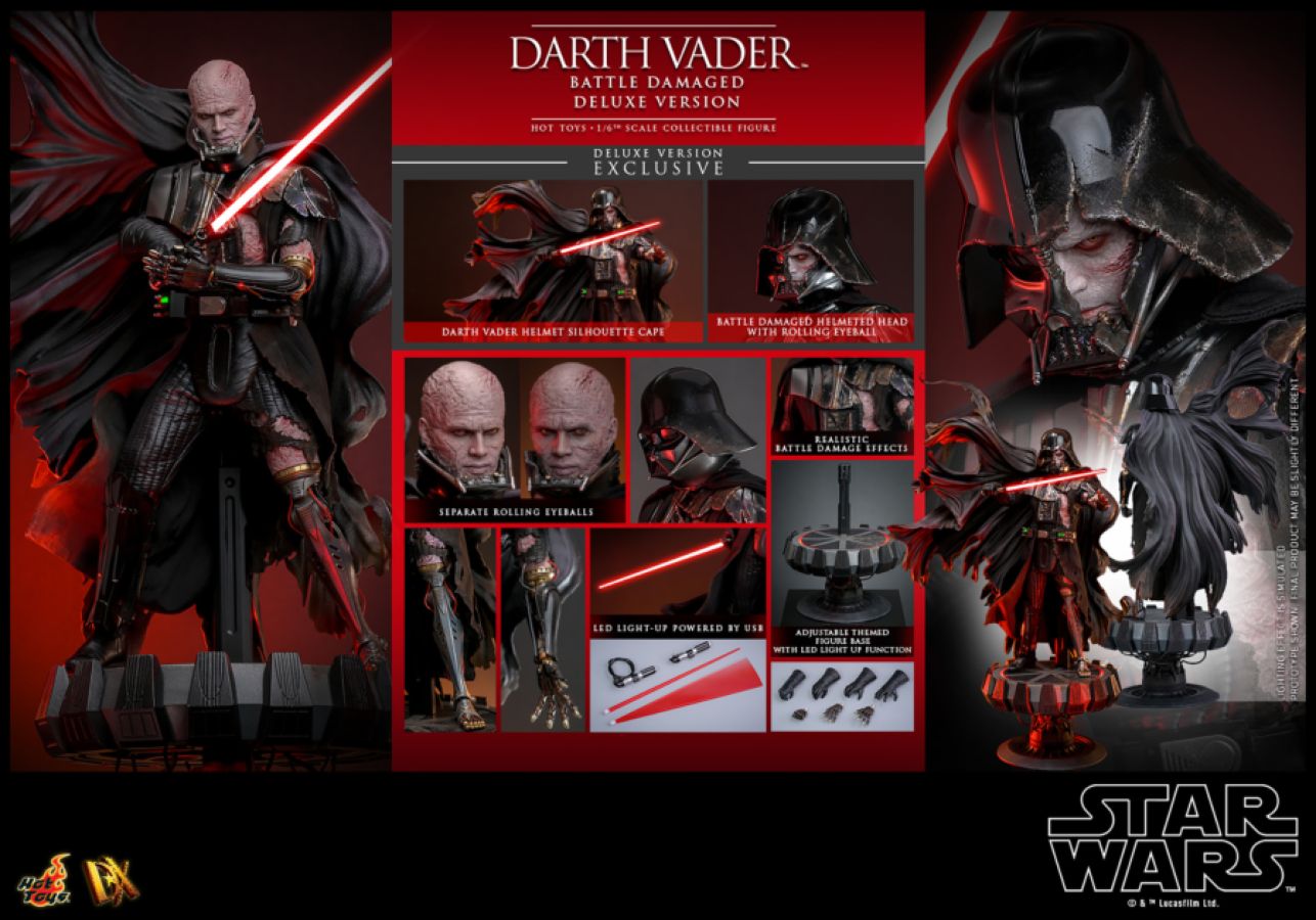 **Pre-order** Star Wars - Darth Vader (Battle Damaged) Deluxe 1:6 Scale Collectable Action Figure