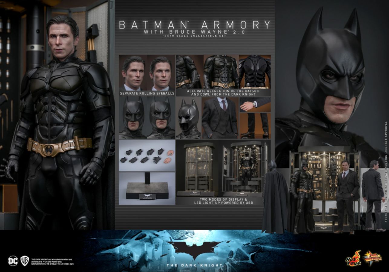The Dark Knight - Batman Armory with Bruce Wayne (2.0) 1:6 Scale Collectible Figure Set