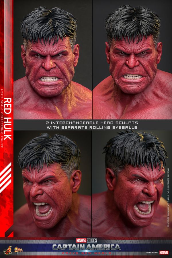 Captain America: Brave New World - Red Hulk 1:6 Scale Collectable Action Figure **Pre-Order**