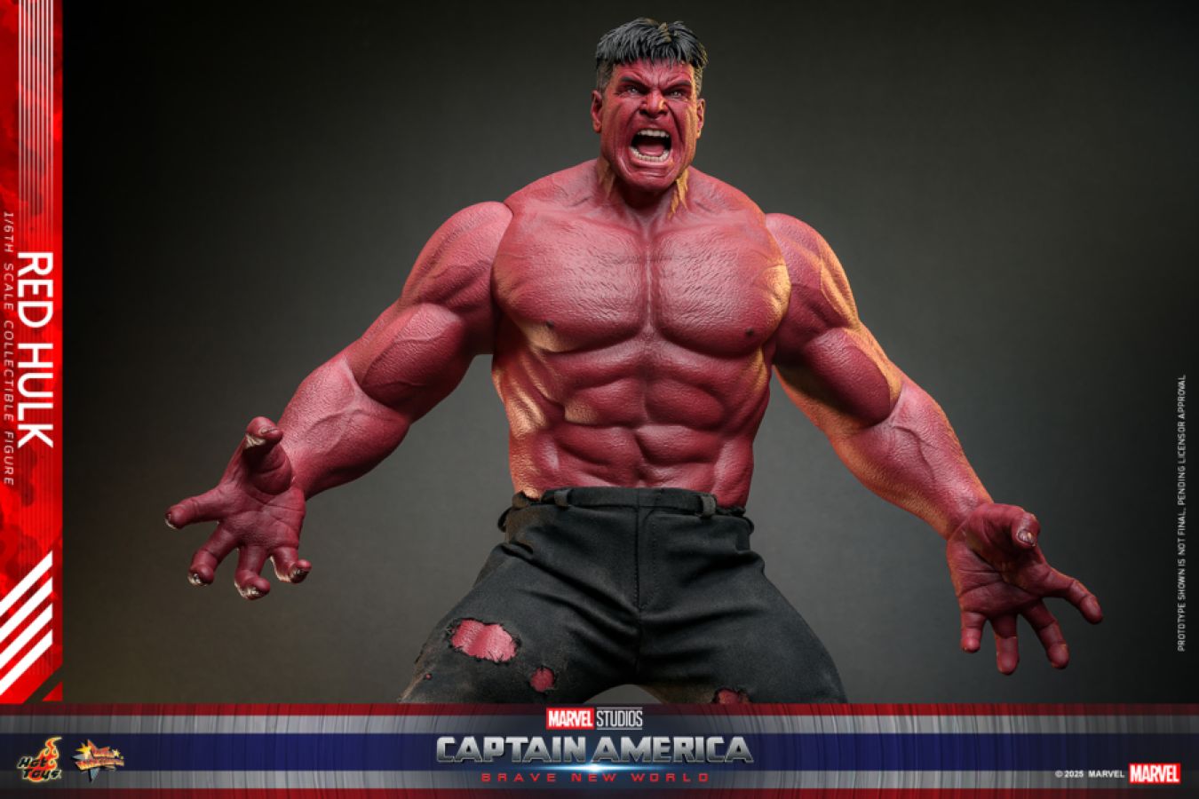 Captain America: Brave New World - Red Hulk 1:6 Scale Collectable Action Figure **Pre-Order**