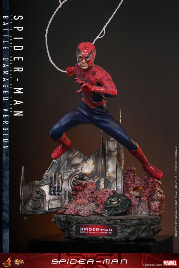 Spider-Man (2002) - Spider-Man (Battle Damaged Version) 1/6th Scale Hot Toys Action Figure **Pre-order**