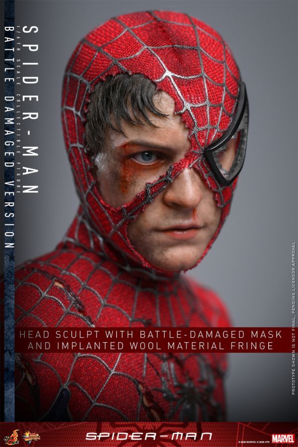 Spider-Man (2002) - Spider-Man (Battle Damaged Version) 1/6th Scale Hot Toys Action Figure **Pre-order**