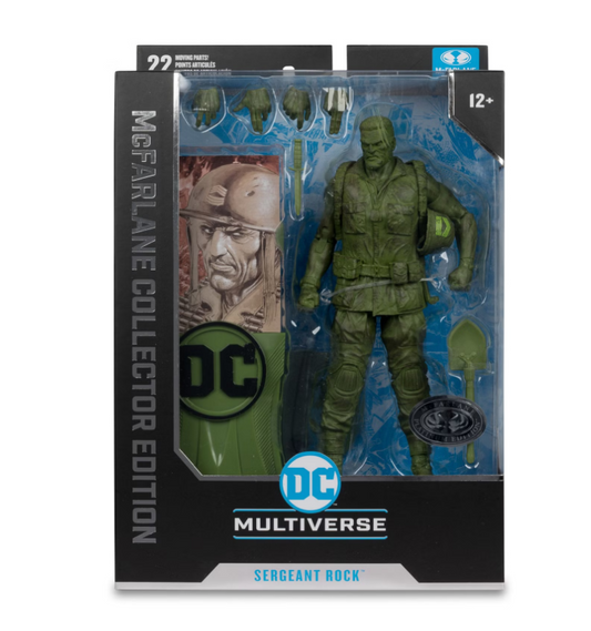 gt. Rock - Sergeant Rock (DC Classic) DC Multiverse McFarlane Collector Edition 7" Scale Action Figure (PLATINUM)