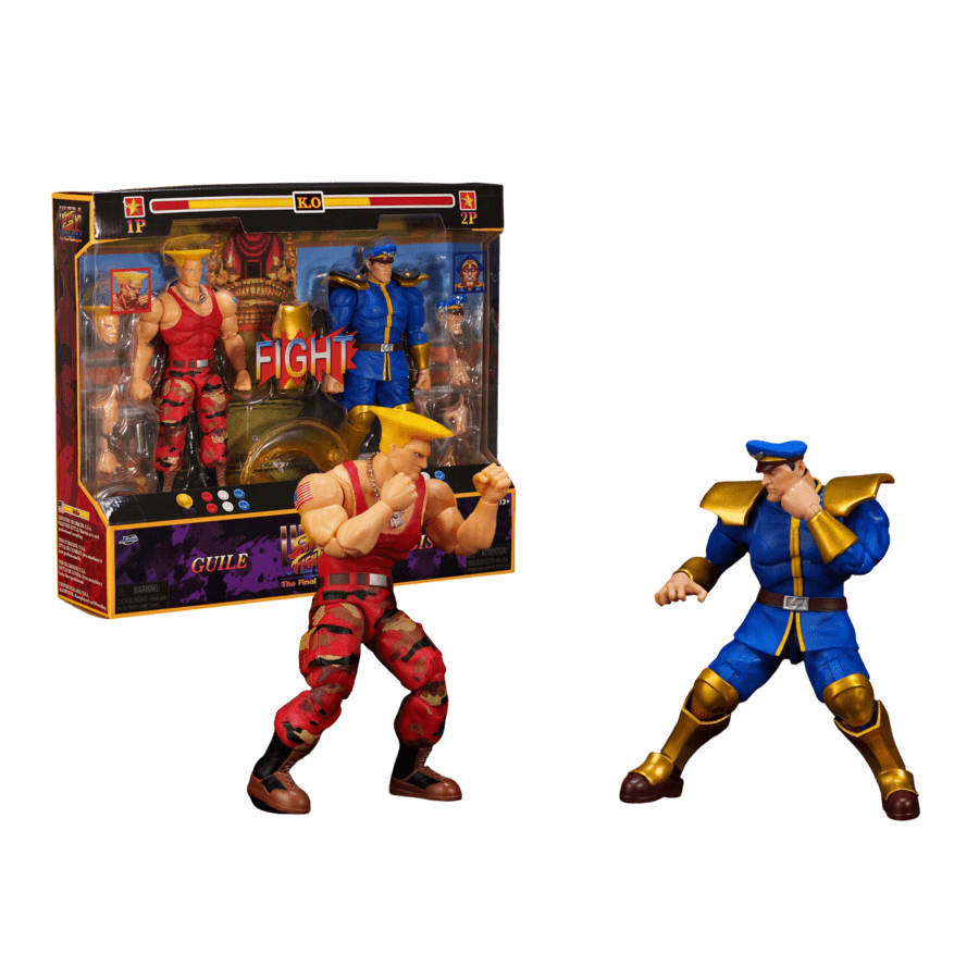 Street Fighter II – 1:12 Guile vs. M. Bison Action Figure 2-Pack