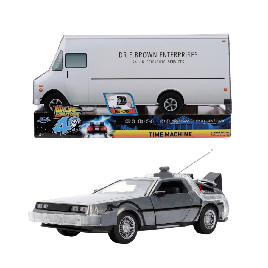Back to the Future - Delorean 1:24 Scale Vehicle with Truck Box (SDCC Exclusive)