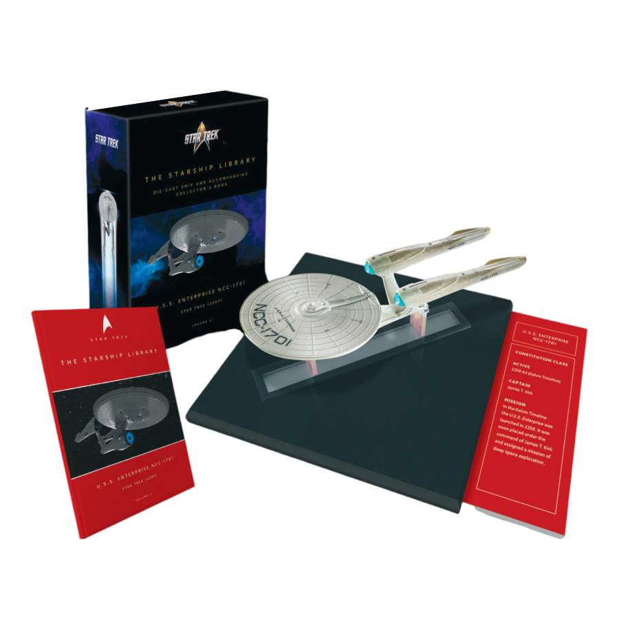 Star Trek (2009) - U.S.S. Enterprise NCC-1701 (Kelvin Timeline) Diecast Ship & Book