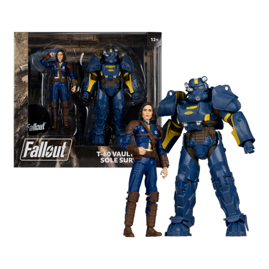 Fallout 4 - T- 60 Vault Tec & Sole Survivor 7" Action Figure 2-Pack