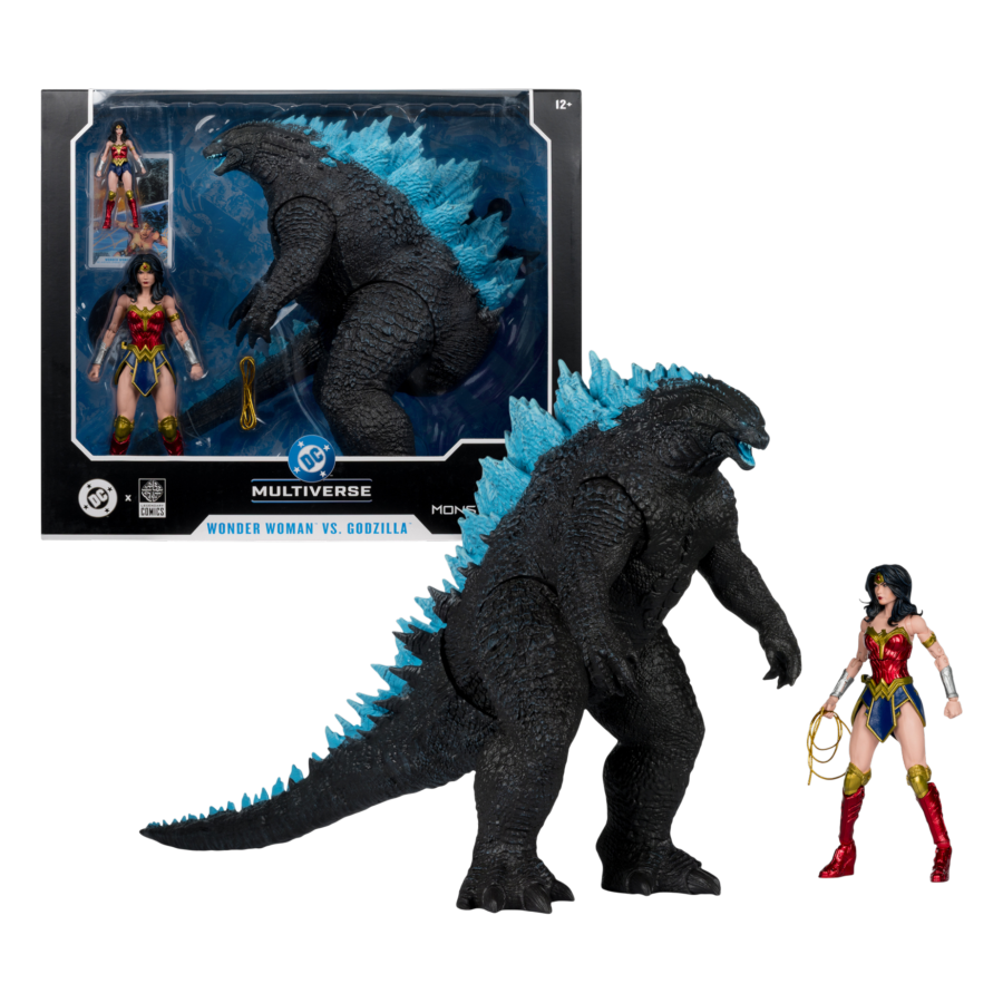 Justice League (comics) - Wonder Woman 7" vs Atomic Blast Godzilla MegaFig Action Figure 2-Pack
