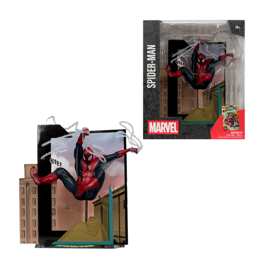 Marvel Comics - Spiderman (Spider-Man 6) 1:10 Scale Collectible Figure with Scene