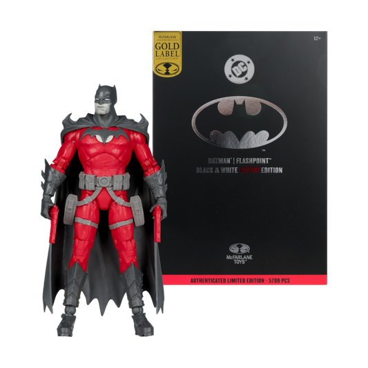 DC Multiverse - Batman Flashpoint Black & White with Accent (Gold Label) 7" Action Figure
