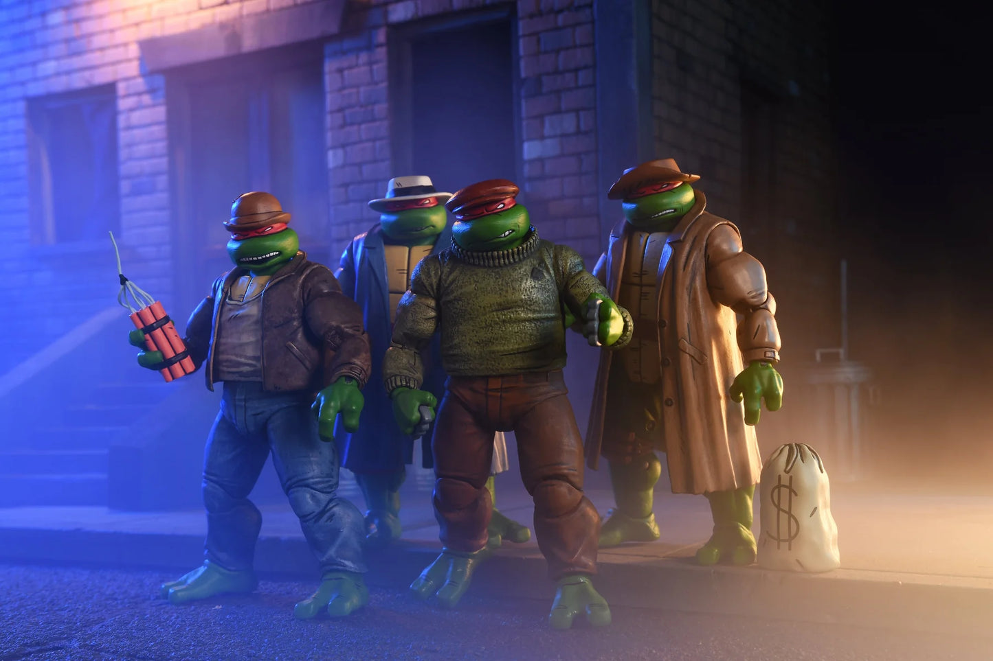 TMNT (MIRAGE COMICS) GANGSTER TURTLES 4-PACK – 7″ SCALE ACTOIN FIGURES