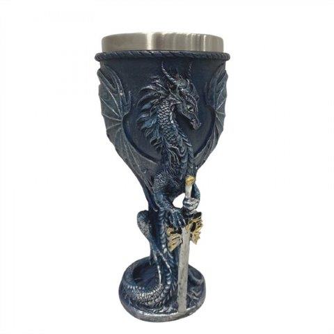 GOBLET DRAGON WITH SWORD 17.5CM