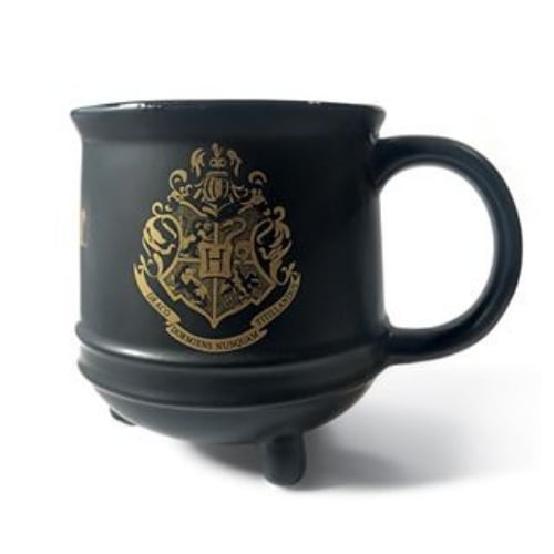 Harry Potter Hogwarts Crest Cauldron Design Black Coffee Mug Cup