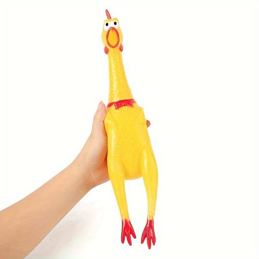 SQUEAKY TOYS MEDIUM MISERABLE  CHICKEN 12CM