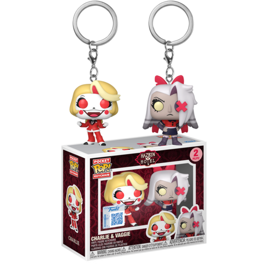 Hazbin Hotel - Charlie & Vaggie Pocket Pop! Keychain 2-Pack