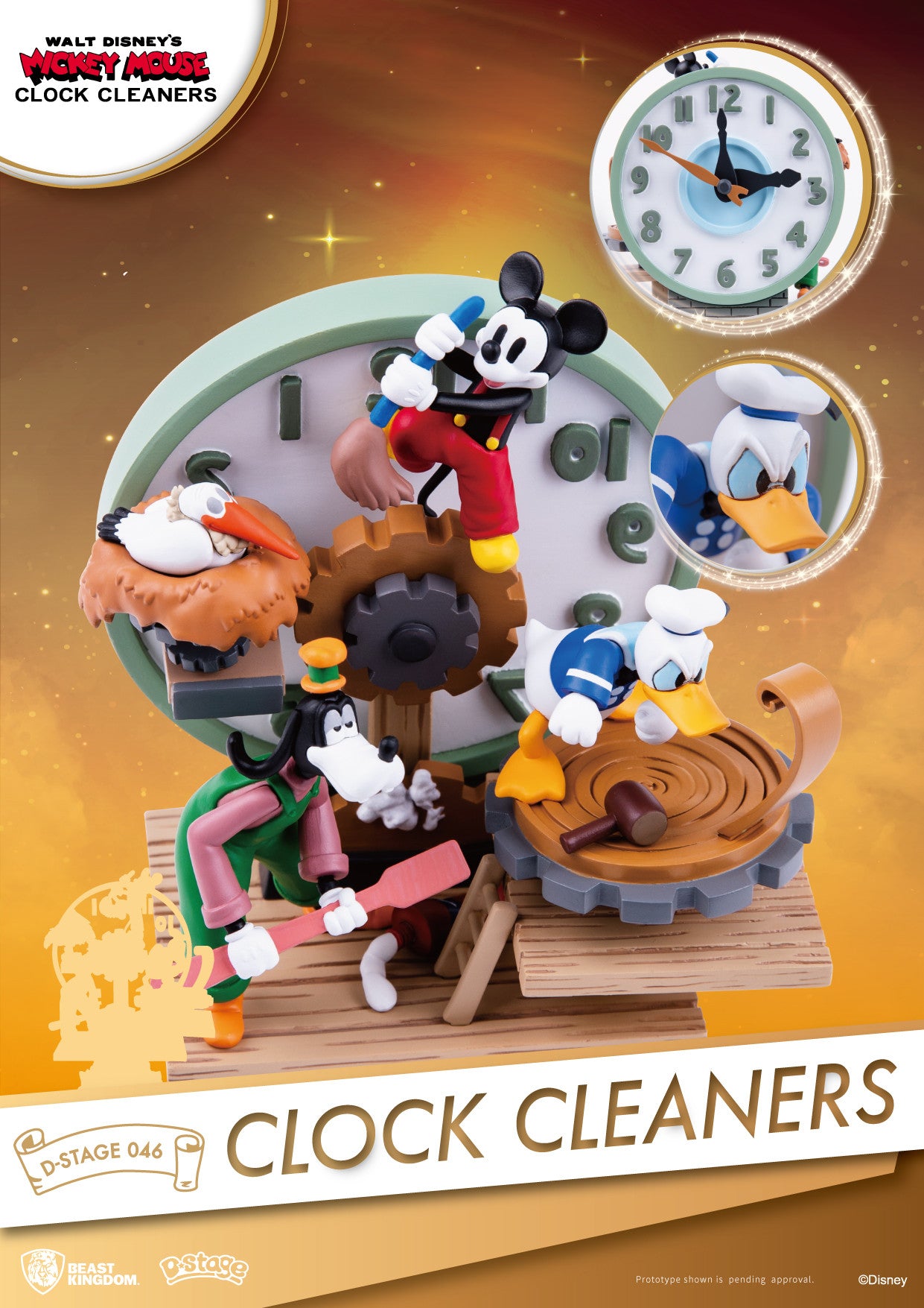 Beast Kingdom D Stage Disney Mickey Mouse Clock Cleaners