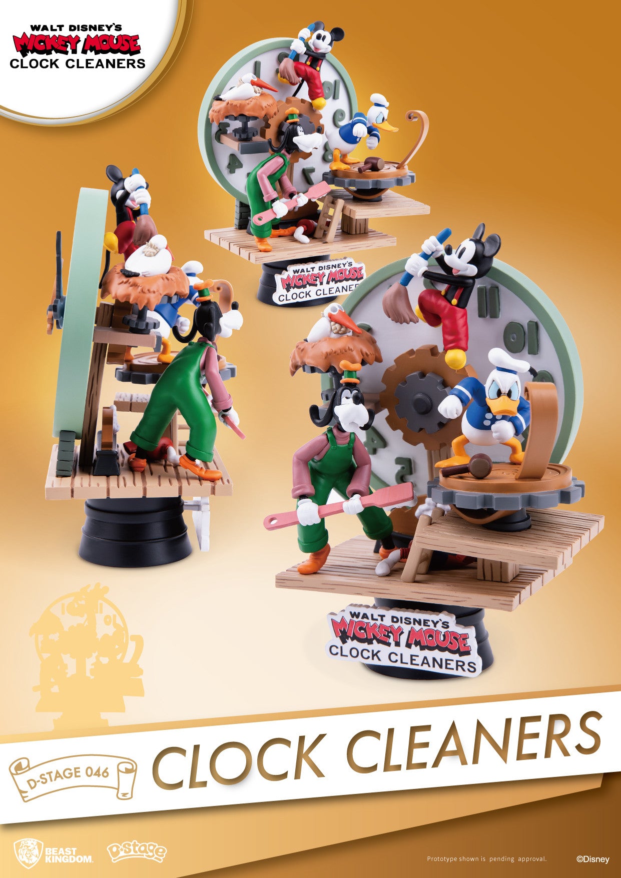 Beast Kingdom D Stage Disney Mickey Mouse Clock Cleaners