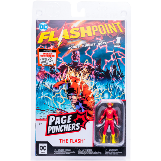 Flashpoint - The Flash with Comic Book Page Punchers 3” Scale Action Figure Pack (2022 SDCC Metallic Cover Variant)