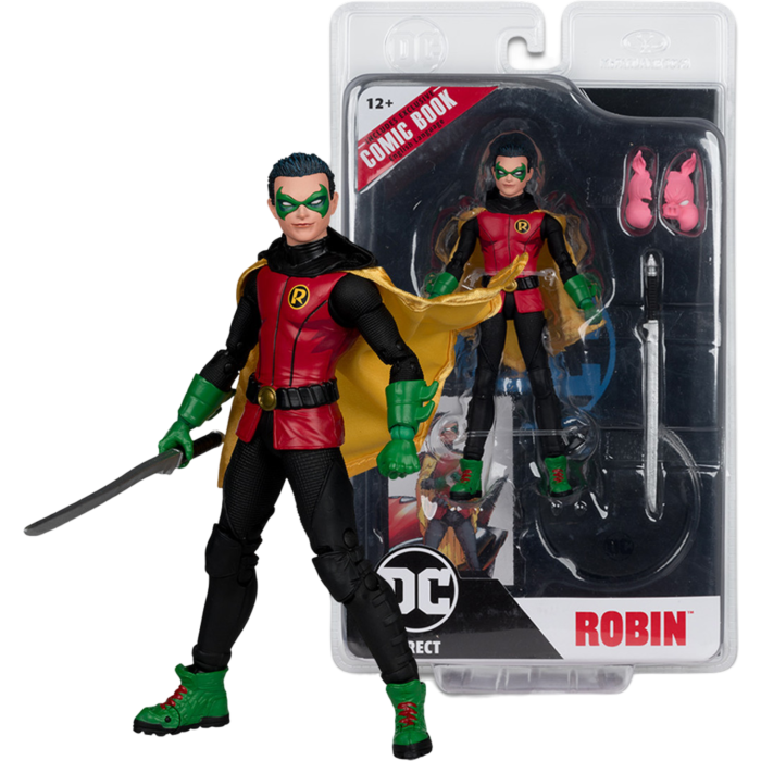 Batman - Robin Damian Wayne (Batman: Reborn) Page Punchers 7" Scale Action Figure with Comic Book