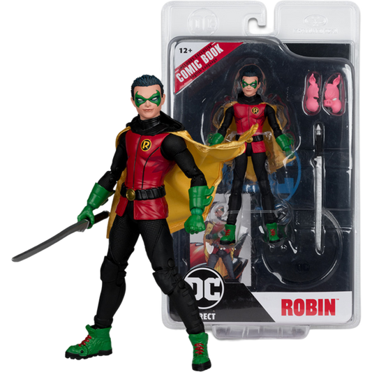 Batman - Robin Damian Wayne (Batman: Reborn) Page Punchers 7" Scale Action Figure with Comic Book