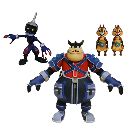 Kingdom Hearts - Pete, Soldier, Chip & Dale 7” Action Figure 4-Pack